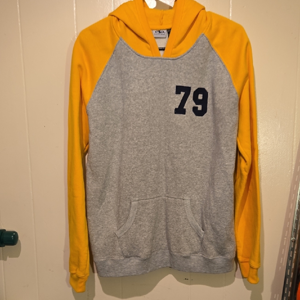 Athletic Works Gray and Yellow Men's Sweater